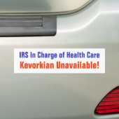 ヘルスケアを管理するIRS バンパーステッカー (車上)