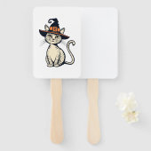 ヘルスケアウィスカーワン不気味ナース猫デザイン ハンドファン (正面&裏面)