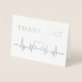 ヘルスケアスタッフのハートビートに感謝 箔カード (正面)