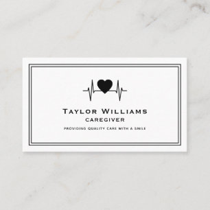 ヘルスケアハートビートパルスハートEKG ECG介護者 名刺