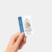ヘルスケアパーソナライズされたスタッフの青ID バッジ (手持ち)