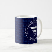 ヘルスケアパーソナライズされたヒーローTHANK YOU MUG コーヒーマグカップ (正面右)