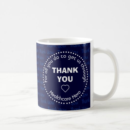 ヘルスケアパーソナライズされたヒーローTHANK YOU MUG コーヒーマグカップ (右)