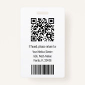 ヘルスケアパーソナライズされたプロフェッショナル作業 バッジ (裏面)