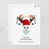 ヘルスケアヒーローたちに感謝を 2020年のクリスマスとホリデーシーズン ポストカード (正面/裏面)