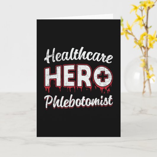 ヘルスケアヒーローフレボトミストナース静脈切除品 カード (黄色い花)