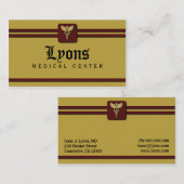 ヘルスケアメディカルドクターカドゥセウス・マスタードと赤 名刺 (正面/裏面)