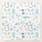 ヘルスケア医師の医療供給パターン ガラスコースター (正面)