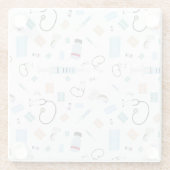 ヘルスケア医師の医療供給パターン ガラスコースター (裏面)