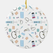 ヘルスケア医師の医療供給パターン セラミックオーナメント (裏面)