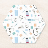 ヘルスケア医師の医療供給パターン ペーパーコースター (正面)