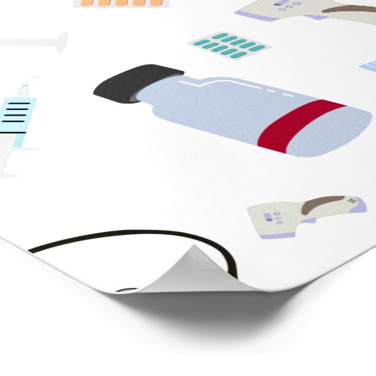 ヘルスケア医師の医療供給パターン ポスター (角)