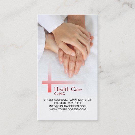 ヘルスケア医院の薬の救急処置の病院 名刺 (正面)