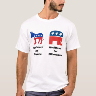 ヘルスケア対Wealthcare Tシャツ