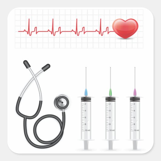 ヘルスケア要素のシール スクエアシール (正面)