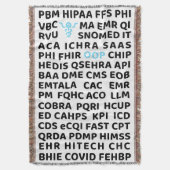 ヘルスケア頭字語ブランケット スローブランケット (正面縦)