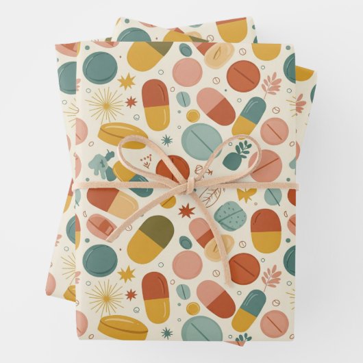 ヘルスケア&薬局Boho Earth Toneカプセル ラッピングペーパーシート (インサイチュ)