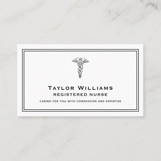 ヘルスケアCNAナース医師心臓病専門医カドゥセウス 名刺 (正面)