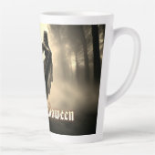 ヘルスケープの黒人女性幽霊- Halloween カフェラテマグ (右)