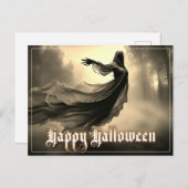 ヘルスケープの黒人女性幽霊- Halloween シーズンポストカード (正面/裏面)