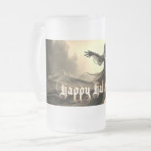 ヘルスケープの黒人女性幽霊- Halloween フロストグラスビールジョッキ (正面左)