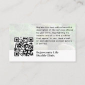 ヘルスコーチのプロフィール写真QRコード名刺 名刺 (裏面)