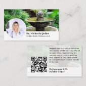 ヘルスコーチプロファイル写真QRコード名刺 名刺 (正面/裏面)