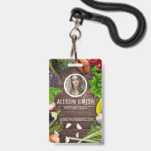 ヘルスコーチ、栄養士 バッジ (正面（ネックストラップ付）)