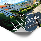 ヘルストンイングランドヴィンテージ旅行イラストレーション ポスター (角)