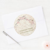 ヘルスホリスティックヨガゼンスパさくらんぼブロッサム桜 ラウンドシール (封筒)