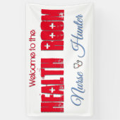 ヘルスルームウェルカムサインのカスタマイズ可能 横断幕 (縦)