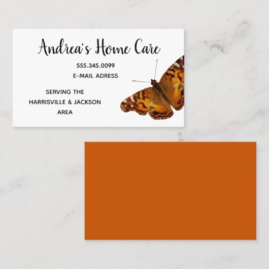 ヘルスワーカーホームハ気にイチョウ白 名刺 (正面/裏面)