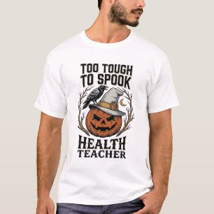 ヘルス教師ハロウィンシャツビンテージ風彫刻Pu Tシャツ
