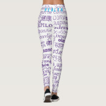 ヘルス文字紫ホワイトレギンスまたは色の選択