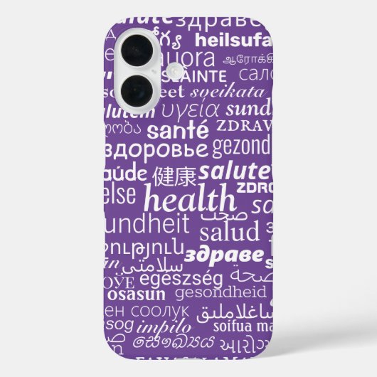 ヘルス文字iPhoneケース Case-Mate iPhoneケース (裏面)