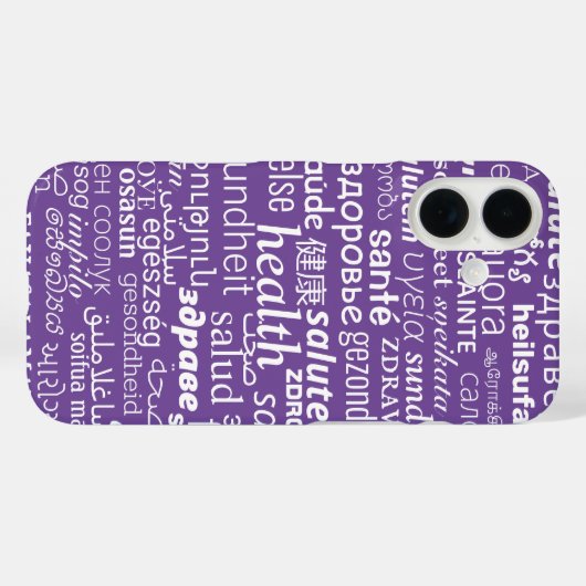 ヘルス文字iPhoneケース Case-Mate iPhoneケース (裏面 (横))