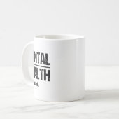 ヘルス認識度衣服グリーンリボン コーヒーマグカップ (正面左)