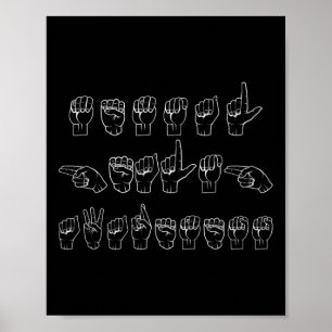 ヘルス認識度Asl手話ハンズミュートと ポスター