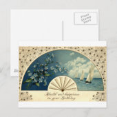 ヘルス&ハピネス誕生日リプロヴィンテージ1912 ポストカード (正面/裏面)