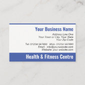 ヘルス&フィットネスセンターQRコードビジネスカード 名刺 (正面)