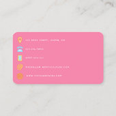 ヘルス&フィットネスレディQRコード名刺 名刺 (裏面)
