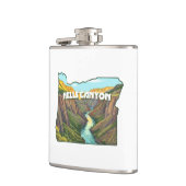 ヘルズキャニオンオレゴンの地図 フラスク (左)