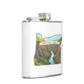 ヘルズキャニオンオレゴンの地図 フラスク (右)