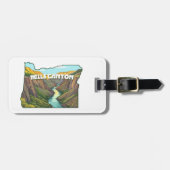 ヘルズキャニオンオレゴンの地図 ラゲッジタグ (正面横)