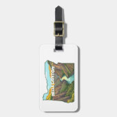 ヘルズキャニオンオレゴンの地図 ラゲッジタグ (正面縦)