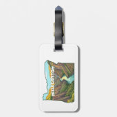 ヘルズキャニオンオレゴンの地図 ラゲッジタグ (裏面縦)