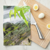 ヘルズゲートキャニオン滝 キッチンタオル (四つ折り)