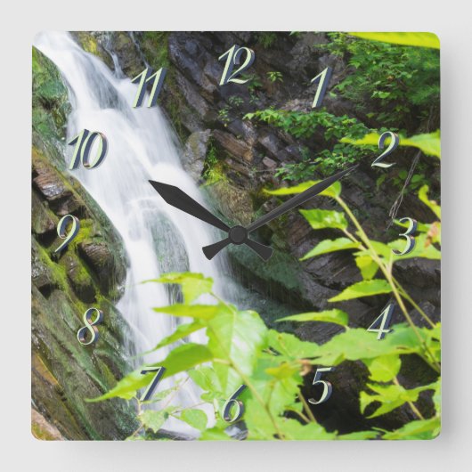 ヘルズゲートキャニオン滝 スクエア壁時計 (正面)
