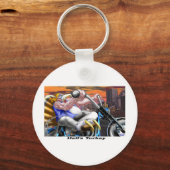 ヘルズターキーおもしろい感謝祭ハーレーティー&ギフト キーホルダー (正面)