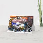 ヘルズターキーおもしろい感謝祭ハーレーティー&ギフト シーズンカード (正面)